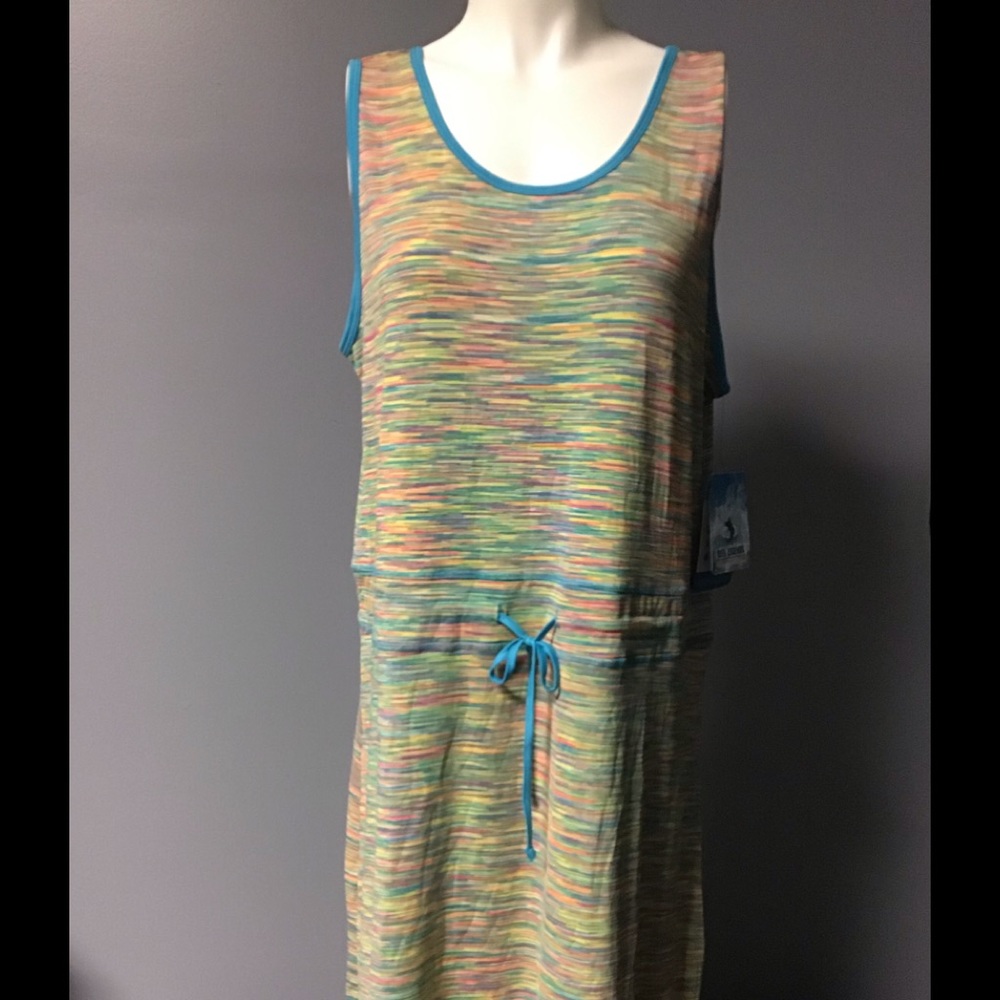 Reel Legends L keep it cool rainbow color dress